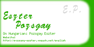 eszter pozsgay business card